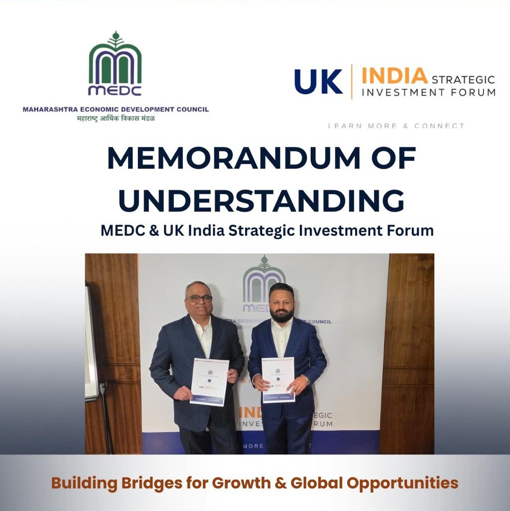 Representatives from MEDC and UKISIF at the MoU signing ceremony